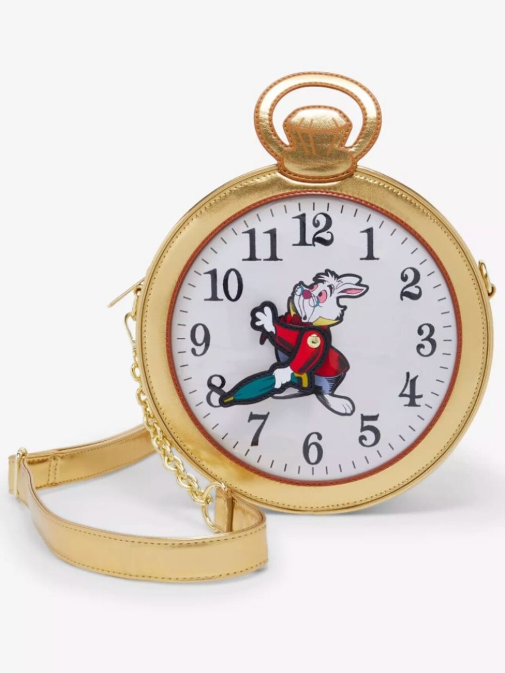 Loungefly Disney Alice in Wonderland White Rabbit Pocket Watch Figural Crossbody
